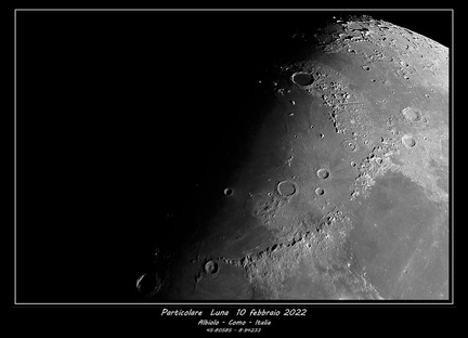 Particolare Luna del 10 febbraio 2022